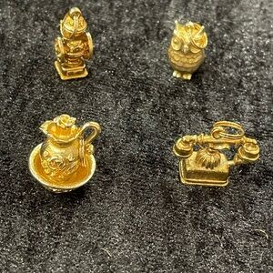 Gold Tone Vintage Avon Charms Set